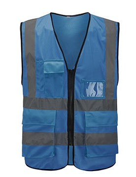 Direct reflective vest multi-pocket reflective vest can be printed riding reflective safety clothing traffic sanitation reflective vest